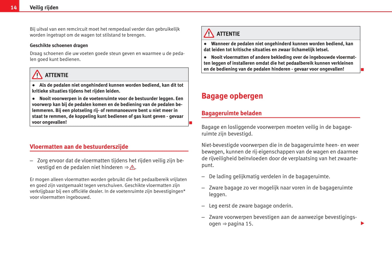 2014-2015 Seat Toledo Owner's Manual | Dutch