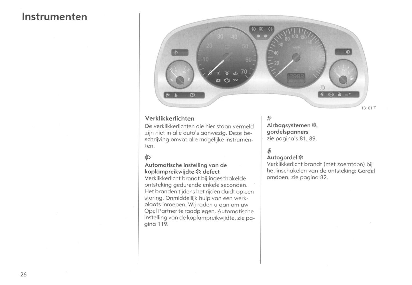 2000-2005 Opel Astra Owner's Manual | Dutch