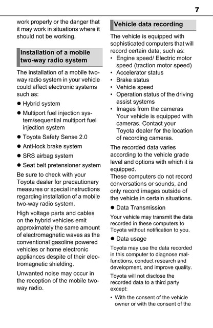 2022 Toyota Sienna Hybrid Bedienungsanleitung | Englisch