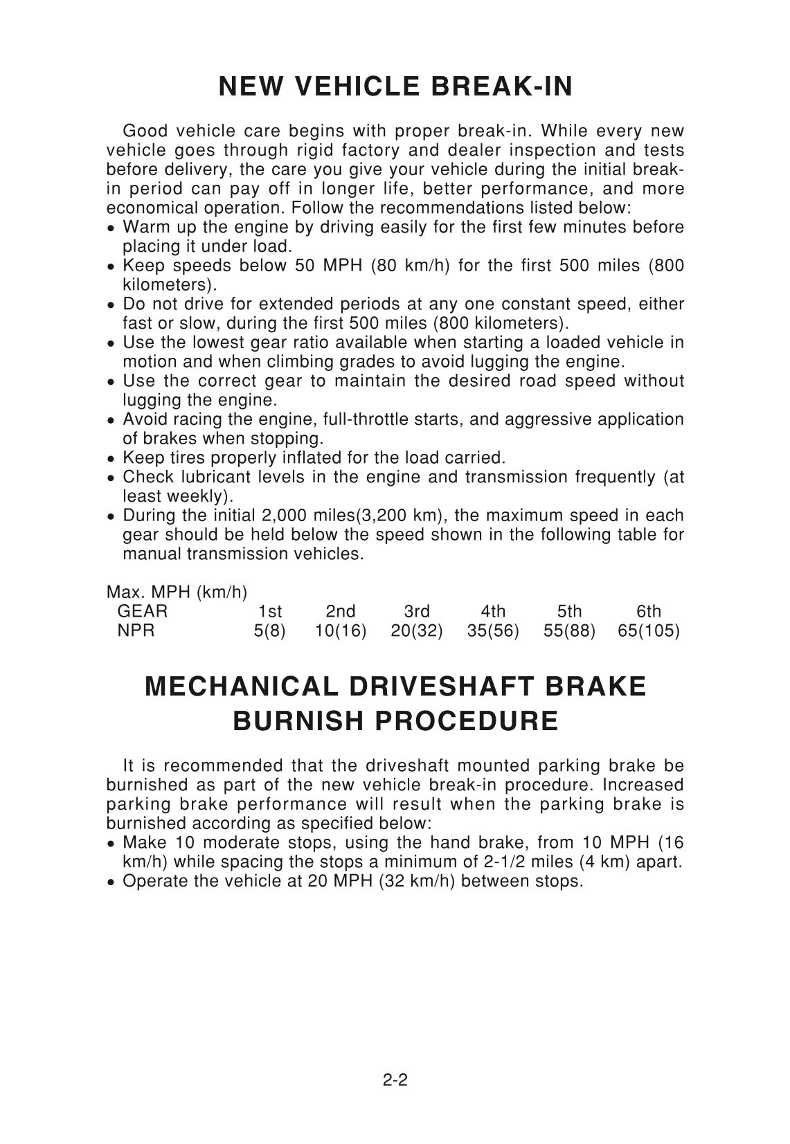 2006 Isuzu Truck Manuel du propriétaire | Anglais