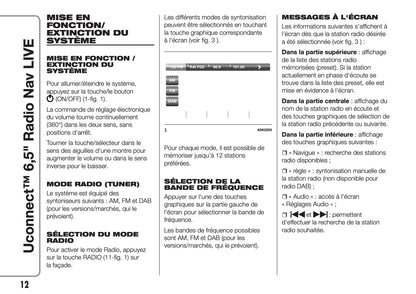 Alfa Romeo Giulietta Uconnect Radio Nav 6.5 Guide d'utilisation 2016 - 2023