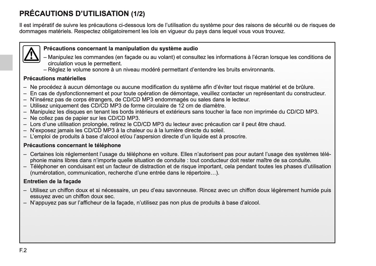 Renault Radio Connect R & GO Guide d'utilisation 2018