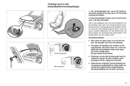 1990-1991 Toyota Starlet Bedienungsanleitung | Niederländisch