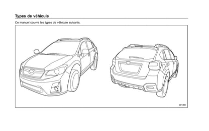 2017 Subaru Crosstrek Owner's Manual | French