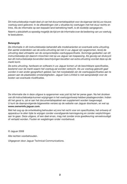 2006-2009 Jaguar XK Bedienungsanleitung | Niederländisch