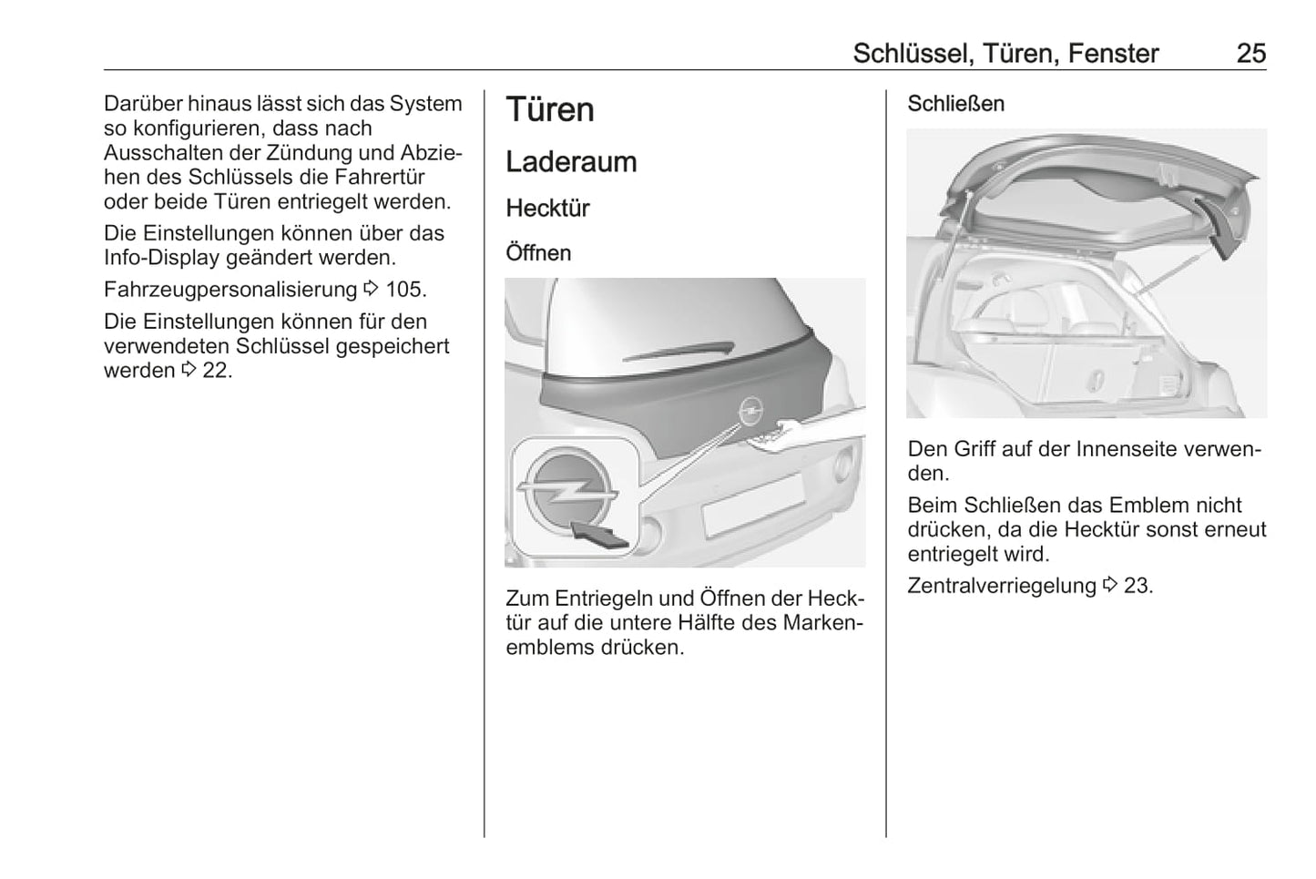 2018-2019 Opel Adam Owner's Manual | German