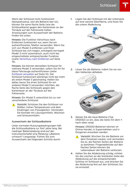 2019 Tesla Model 3 Owner's Manual | German