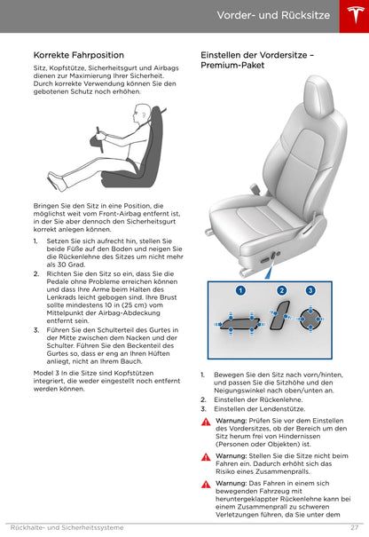 2019 Tesla Model 3 Owner's Manual | German