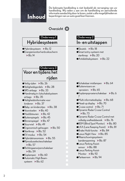 2013-2014 Lexus GS 300h/GS 450h Owner's Manual | Dutch