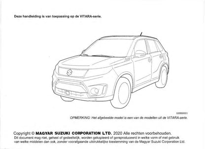 2020-2021 Suzuki Vitara Bedienungsanleitung | Niederländisch