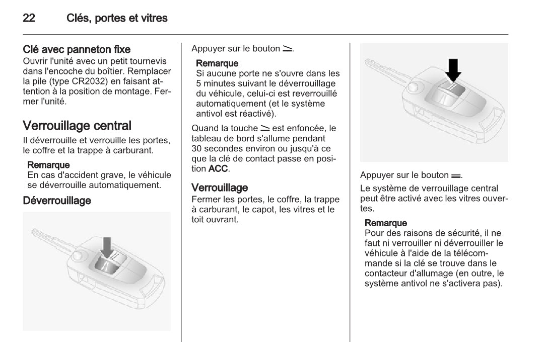 2010-2015 Opel Antara Manuel du propriétaire | Français