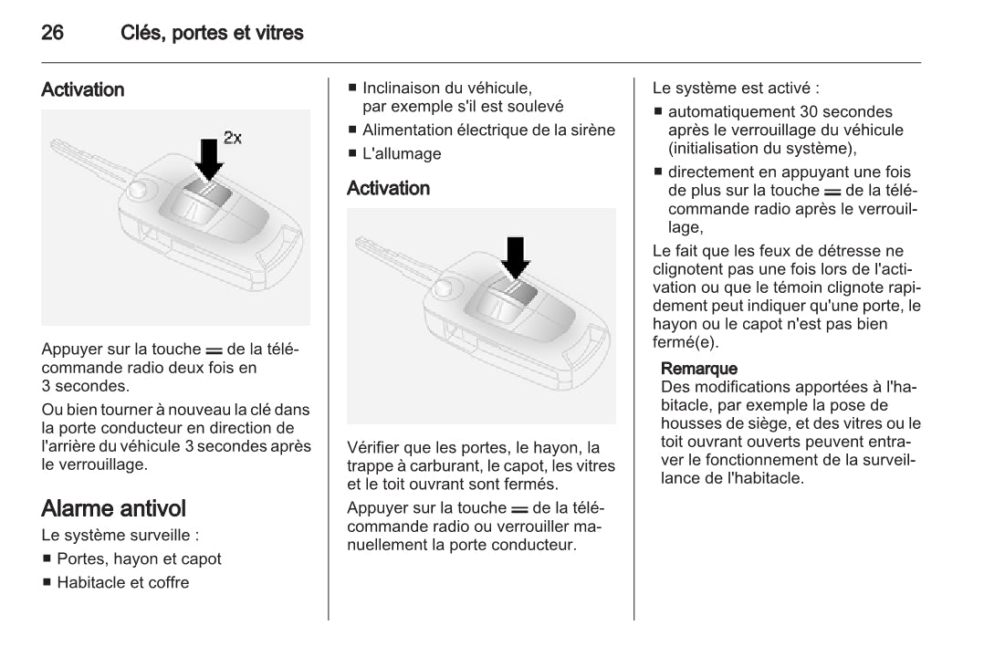 2010-2015 Opel Antara Owner's Manual | French