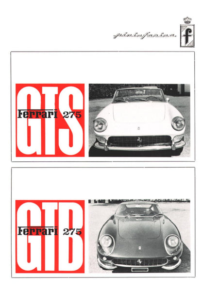 1965 Ferrari 275 GTB/275 GTS Owner's Manual | English