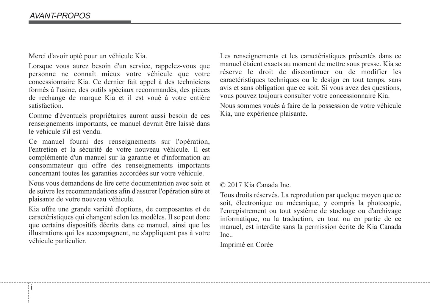 2017-2018 Kia Niro Owner's Manual | French