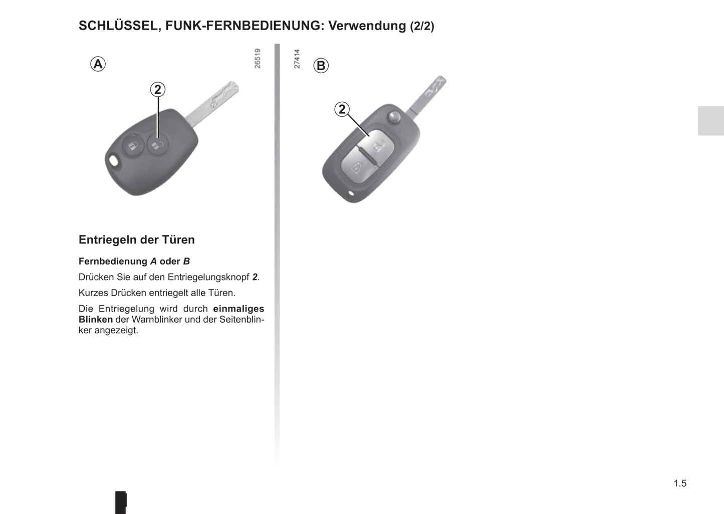 2015-2016 Renault Kangoo Bedienungsanleitung | Deutsch