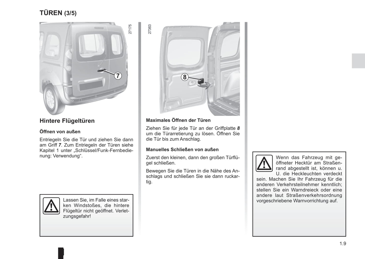 2015-2016 Renault Kangoo Bedienungsanleitung | Deutsch