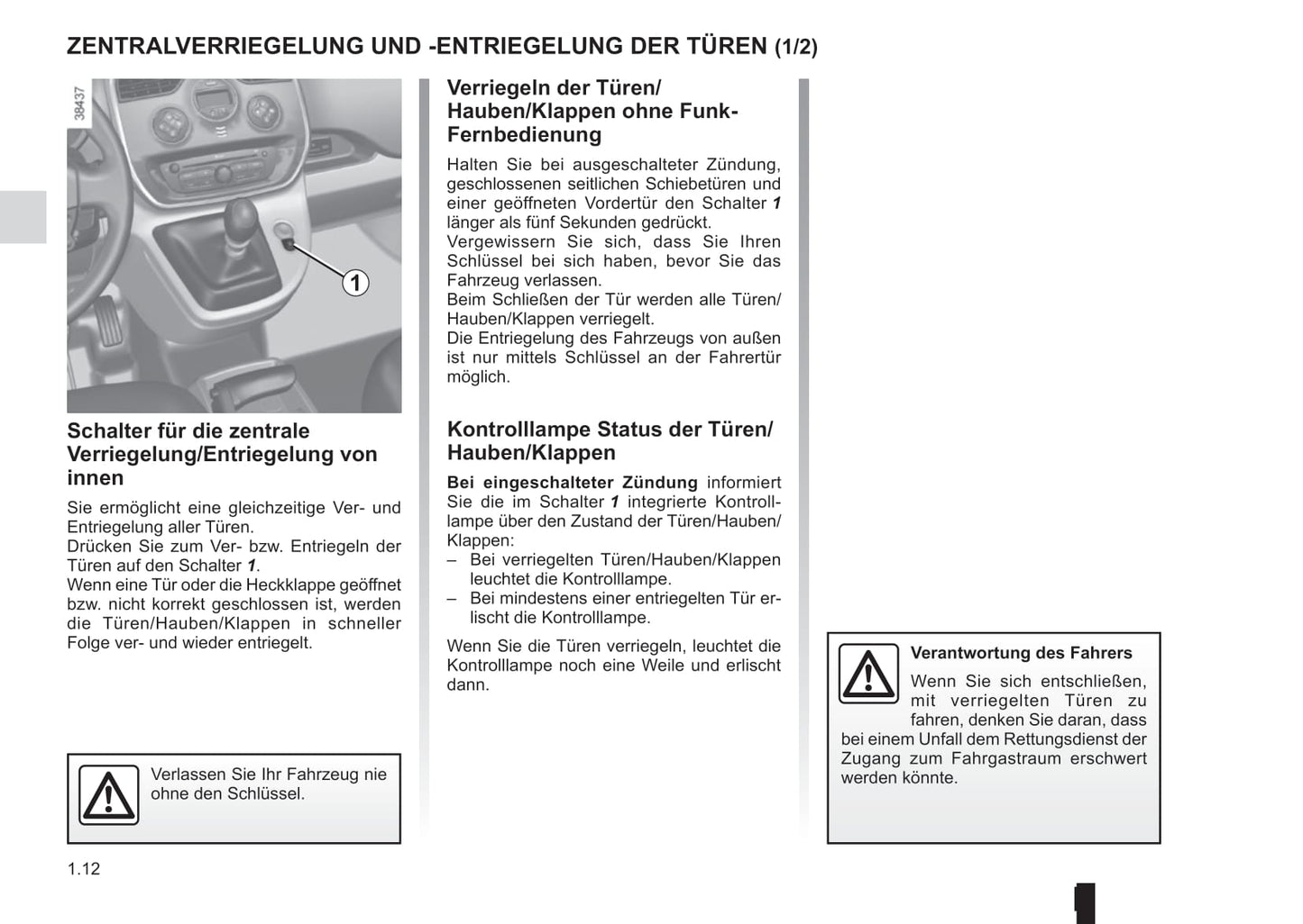 2015-2016 Renault Kangoo Bedienungsanleitung | Deutsch