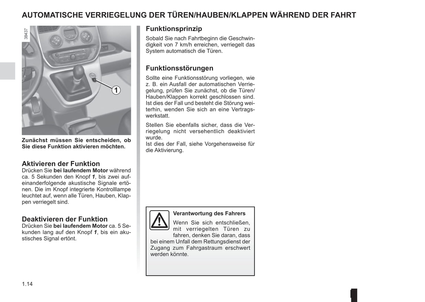 2015-2016 Renault Kangoo Owner's Manual | German