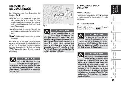 2006-2008 Fiat Grande Punto Manuel du propriétaire | Français