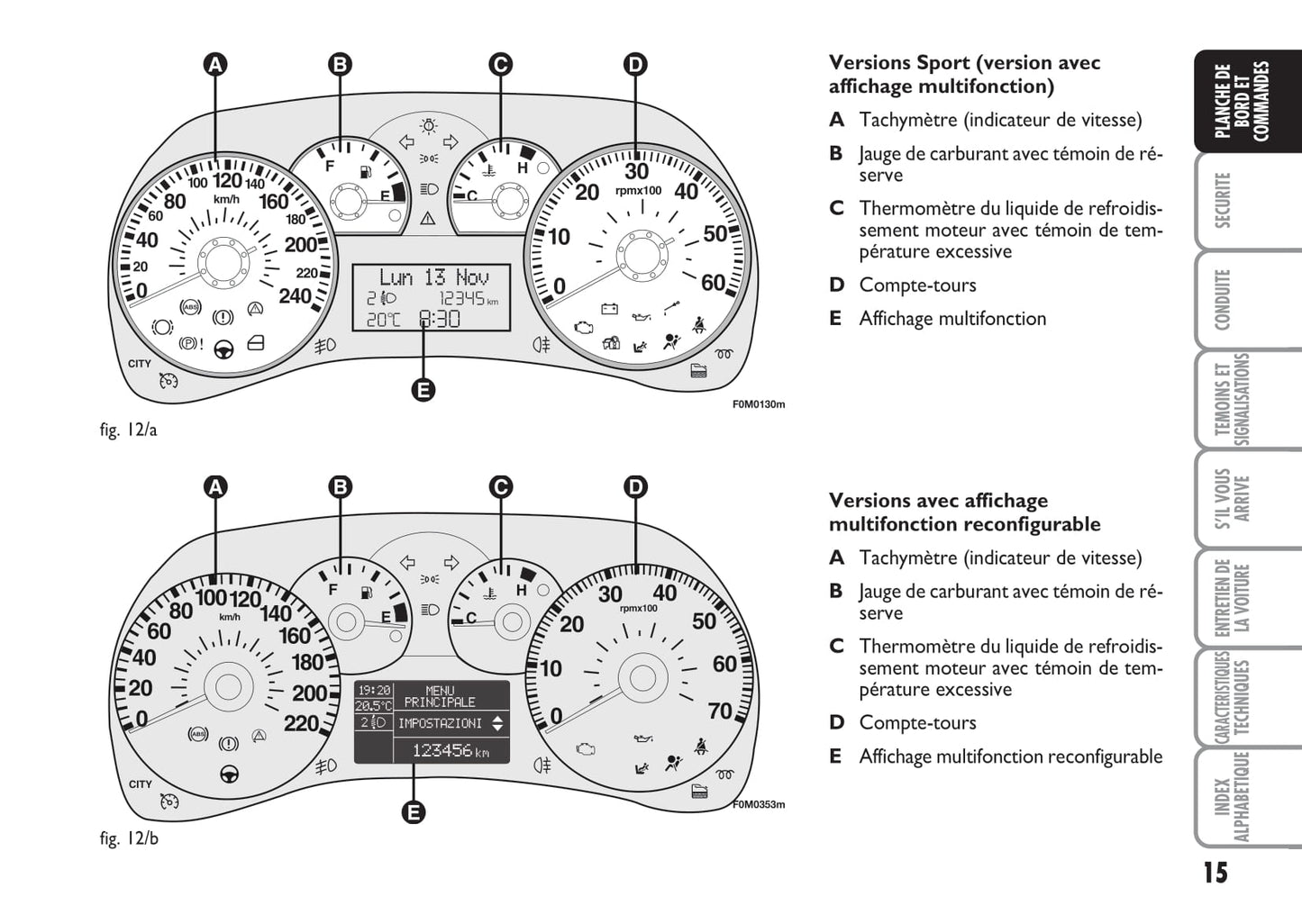 2007-2008 Fiat Punto/Grande Punto Owner's Manual | French