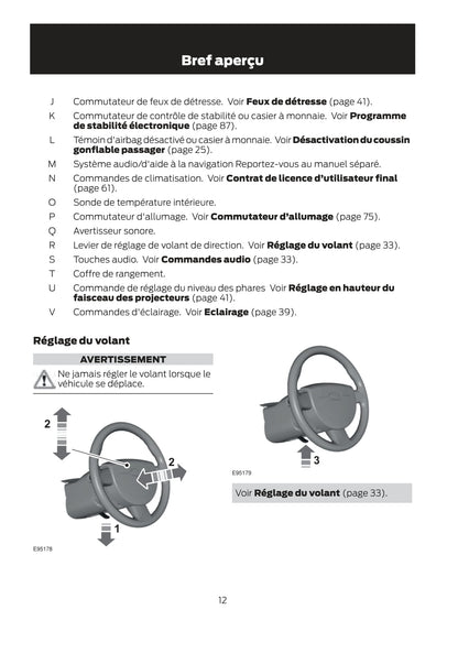 2011-2012 Ford Fusion Manuel du propriétaire | Français