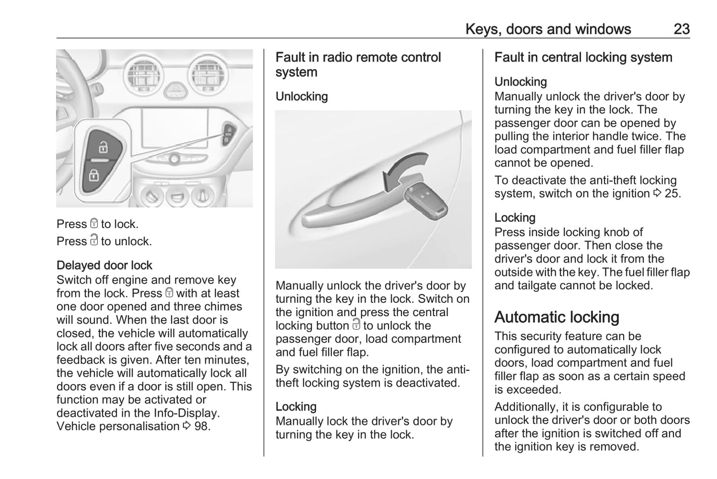 2016 Vauxhall Adam Owner's Manual | English