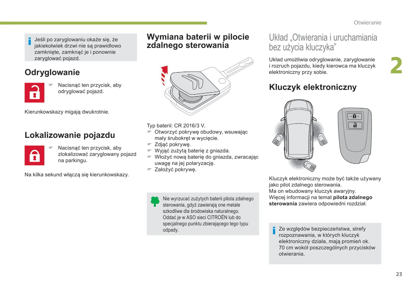 2014-2020 Citroën C1 Manuel du propriétaire | Polonais