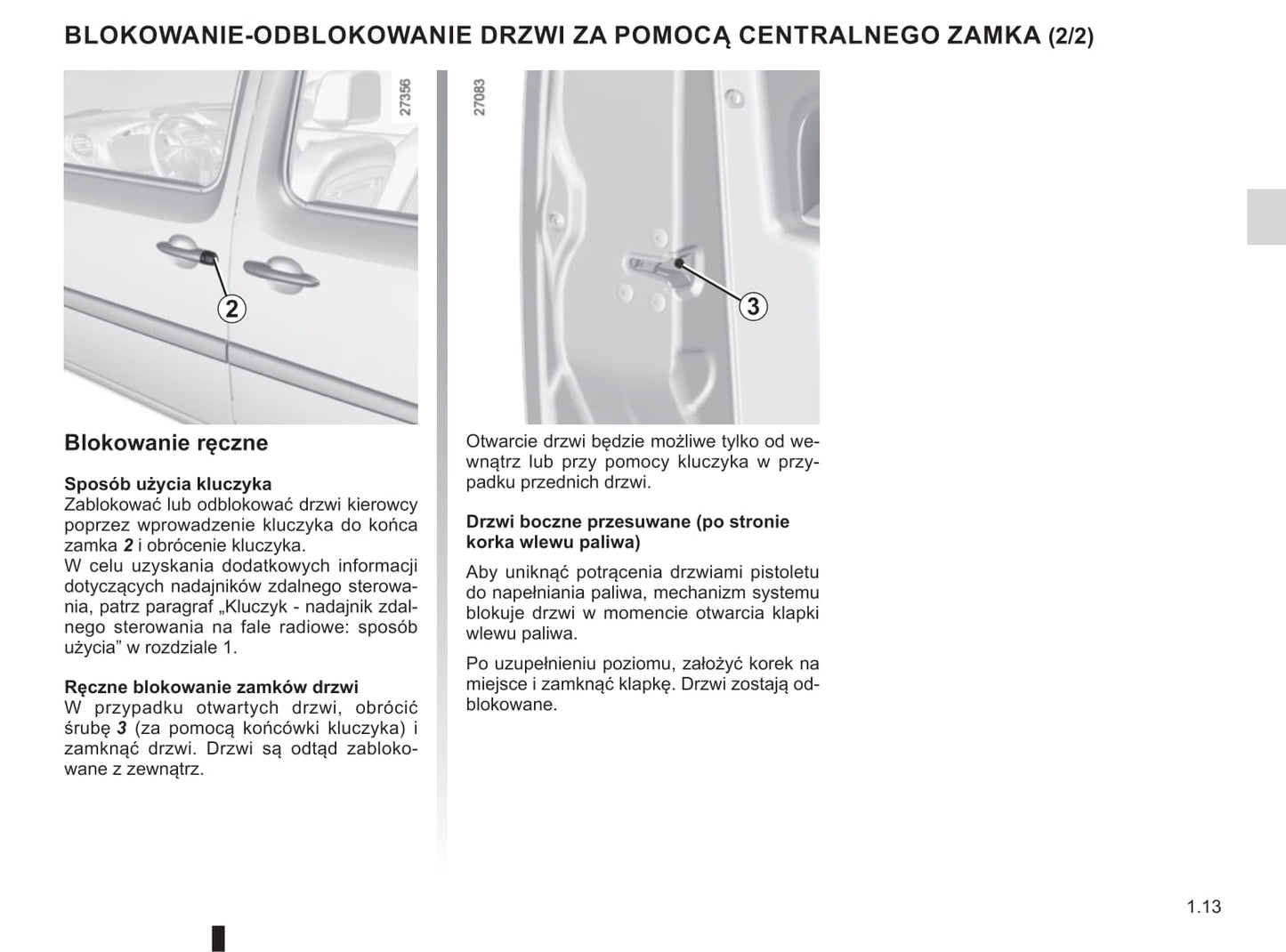 2019-2020 Renault Kangoo Owner's Manual | Polish