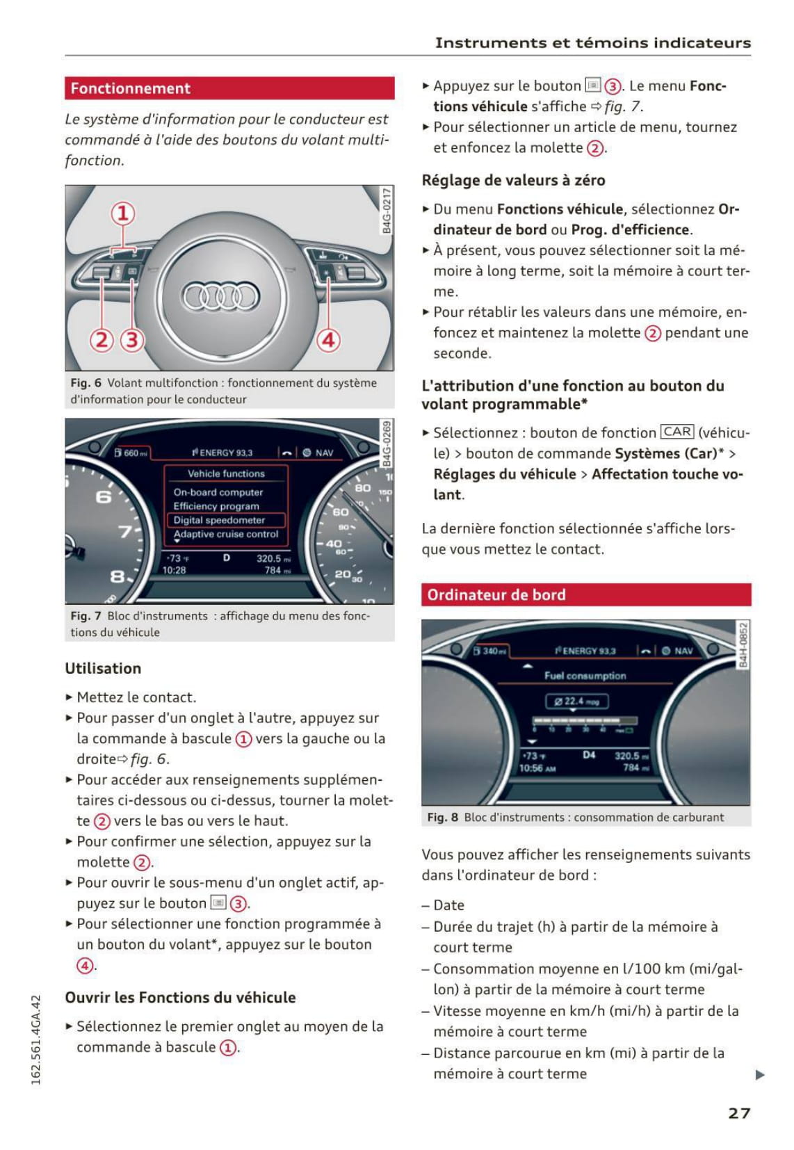 2014-2016 Audi A7/S7 Gebruikershandleiding | Frans