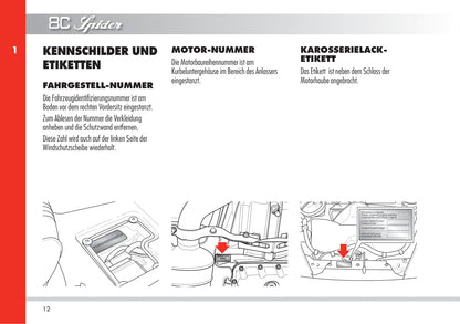 2010 Alfa Romeo 8C Spider Owner's Manual | German