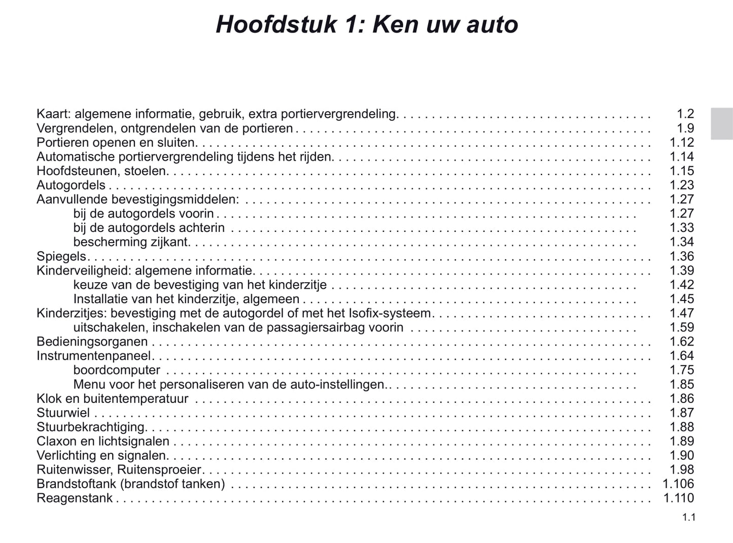 2019-2020 Renault Espace Gebruikershandleiding | Nederlands