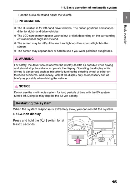 Toyota bZ4X Multimedia Owner's Manual 2022 - 2023