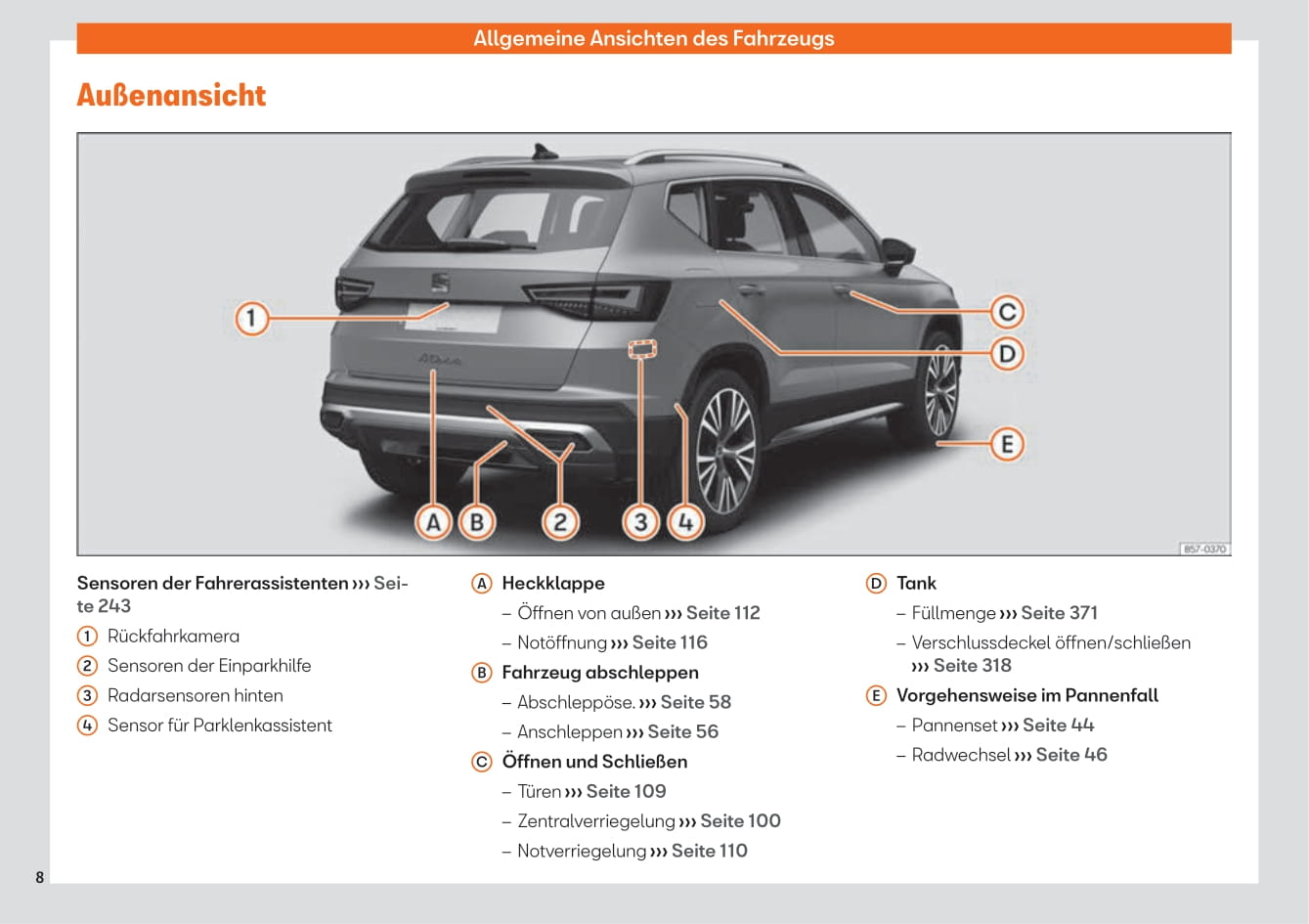 2020-2023 Seat Ateca Gebruikershandleiding | Duits