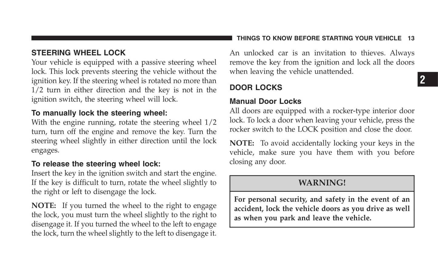 2005 Dodge Neon SRT-4 Bedienungsanleitung | Englisch