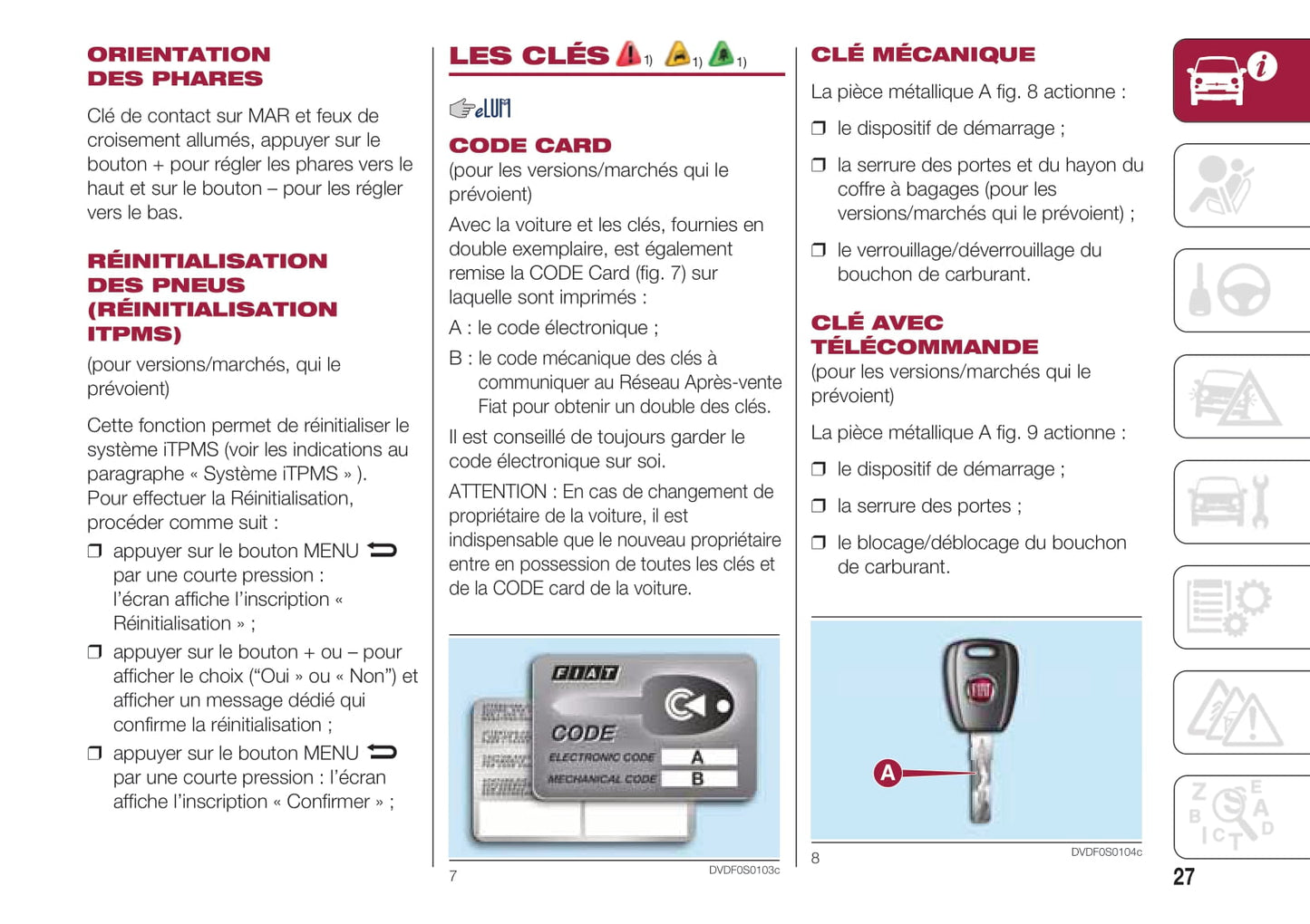 2015-2019 Fiat 500/500c Manuel du propriétaire | Français