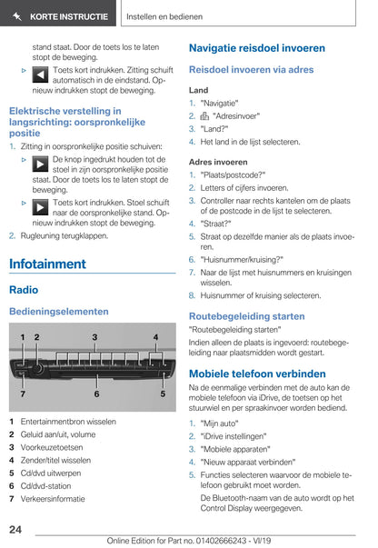 2019 BMW 2 Series Owner's Manual | Dutch