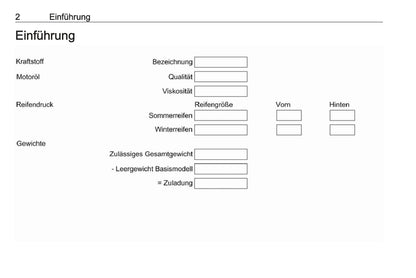 2019 Opel Vivaro Owner's Manual | German