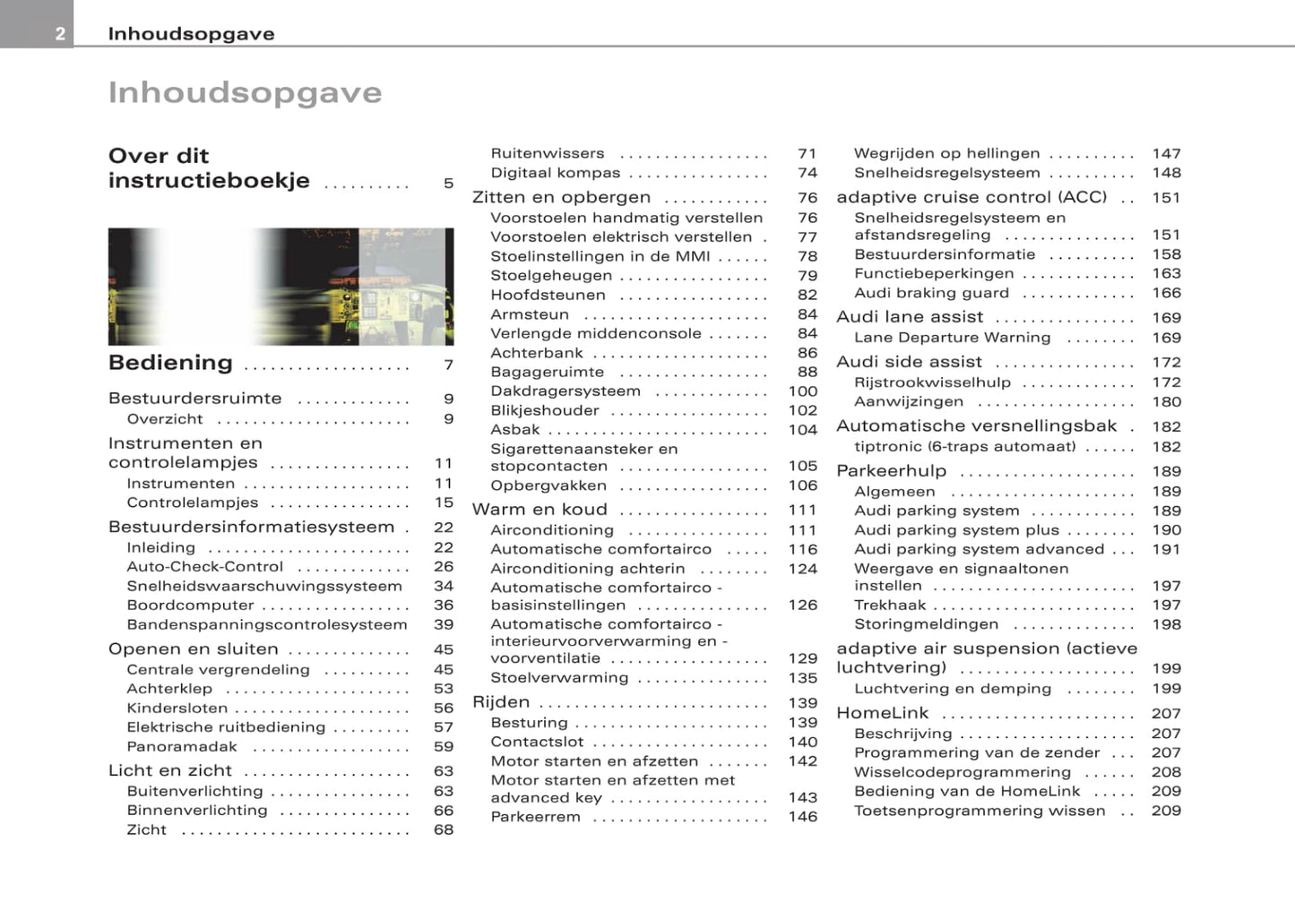 2006-2009 Audi Q7 Gebruikershandleiding | Nederlands