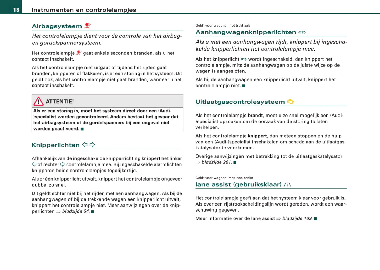 2006-2009 Audi Q7 Owner's Manual | Dutch