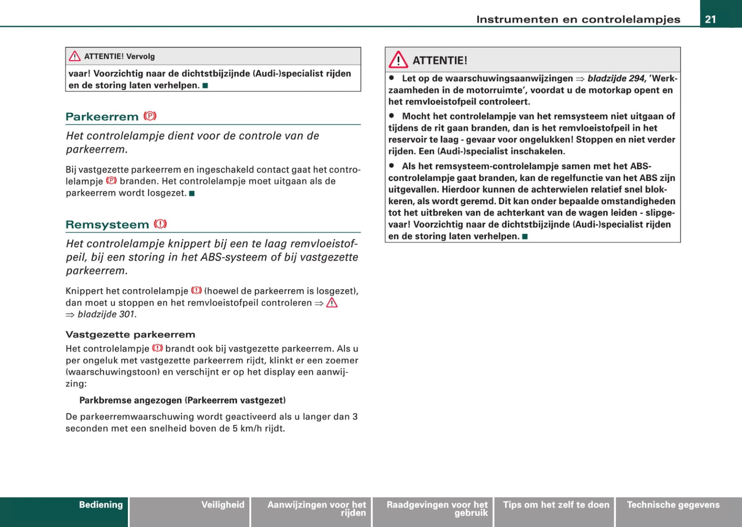 2006-2009 Audi Q7 Gebruikershandleiding | Nederlands