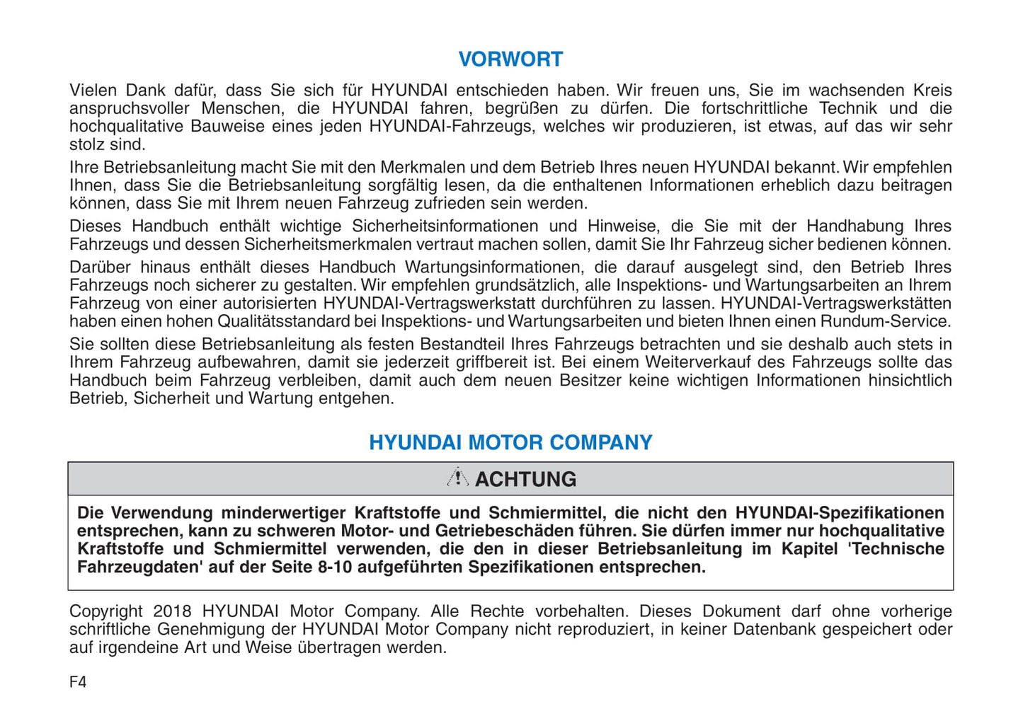 2017-2020 Hyundai i30 Manuel du propriétaire | Allemand