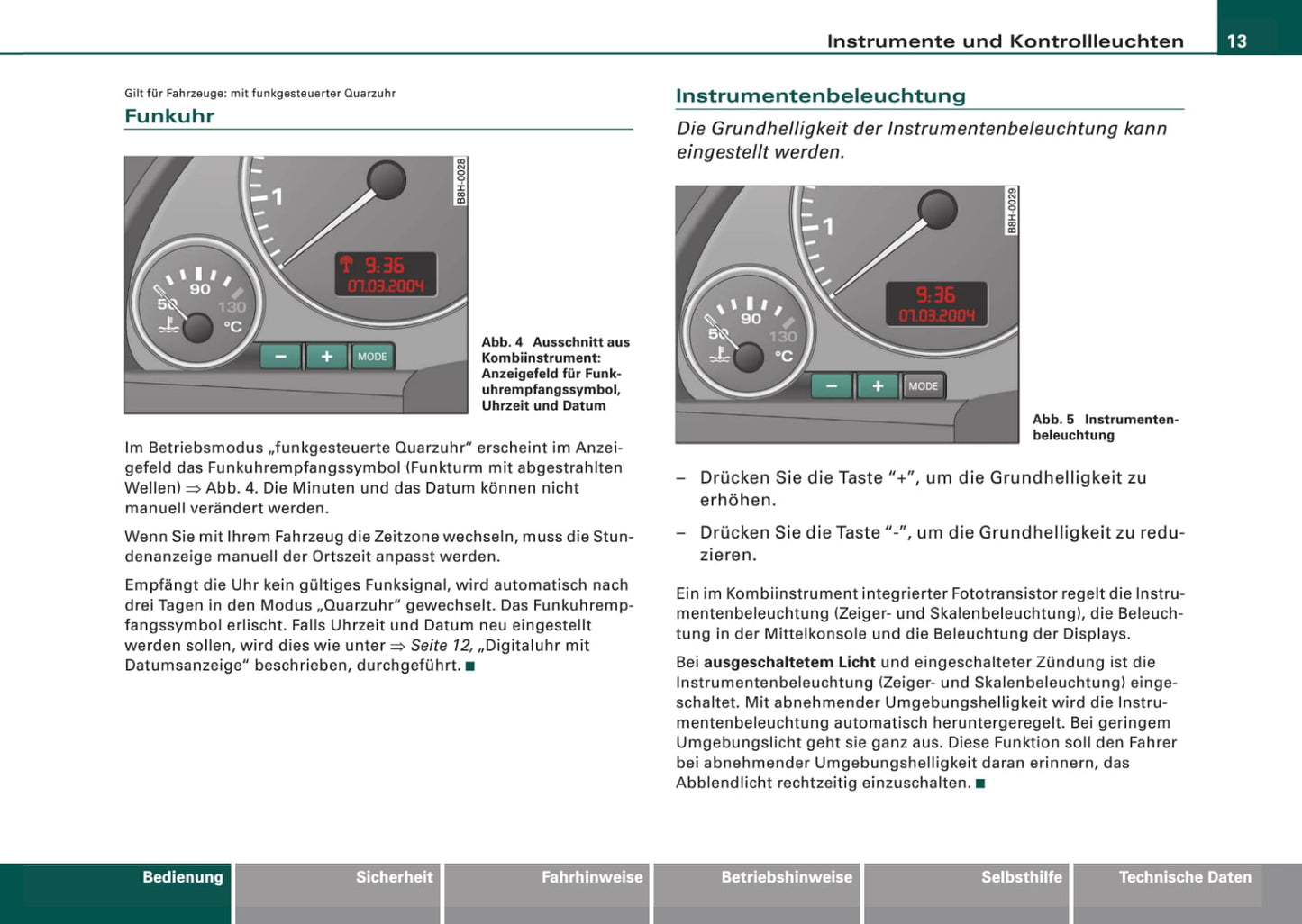 2005-2008 Audi A4 Manuel du propriétaire | Allemand