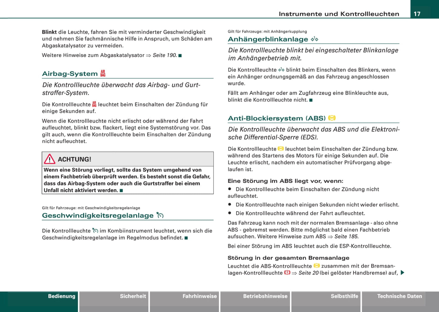 2005-2008 Audi A4 Manuel du propriétaire | Allemand