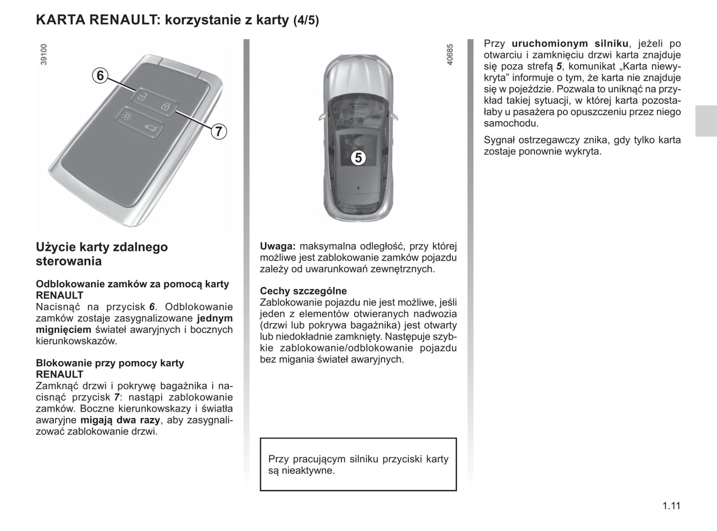 2018-2019 Renault Mégane Owner's Manual | Polish