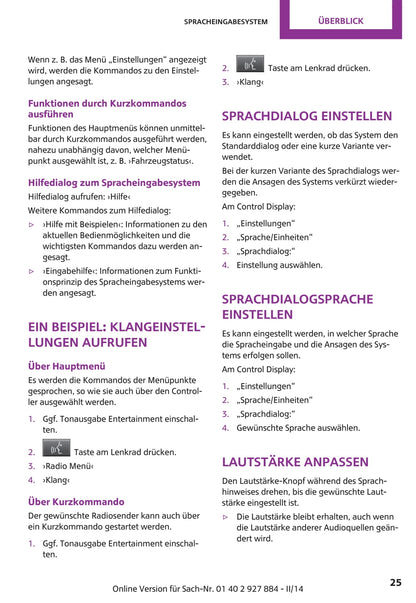 2014-2018 Mini Mini Owner's Manual | German