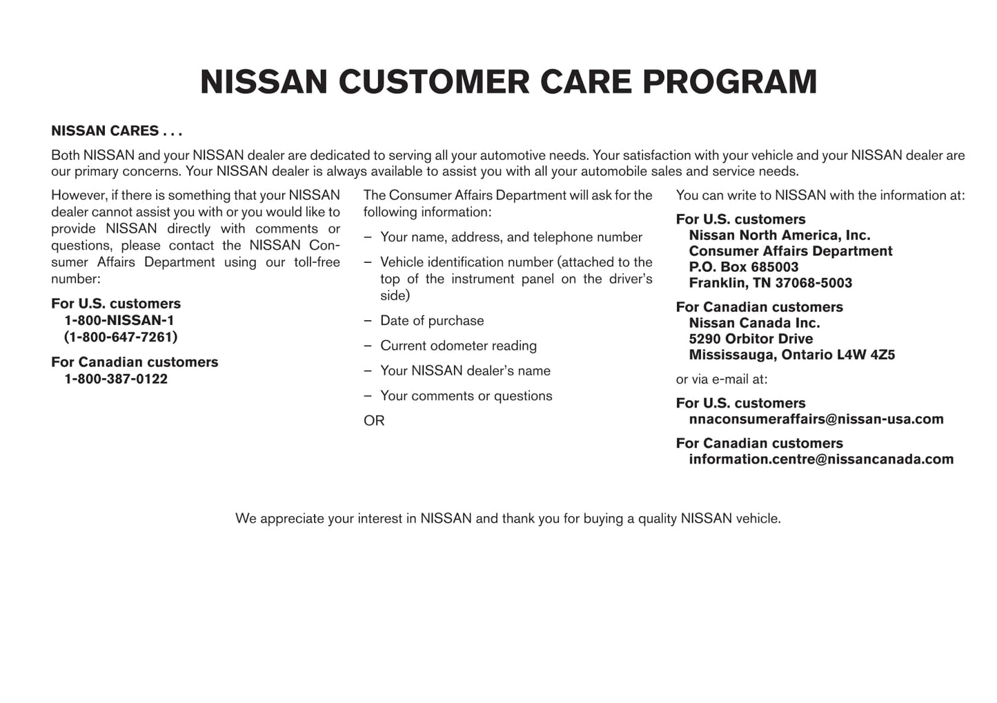 2011 Nissan Frontier Bedienungsanleitung | Englisch