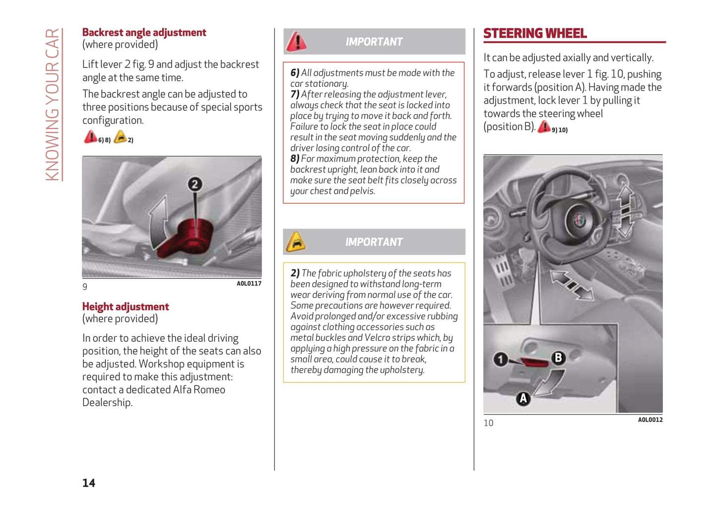 2013-2017 Alfa Romeo 4C Owner's Manual | English