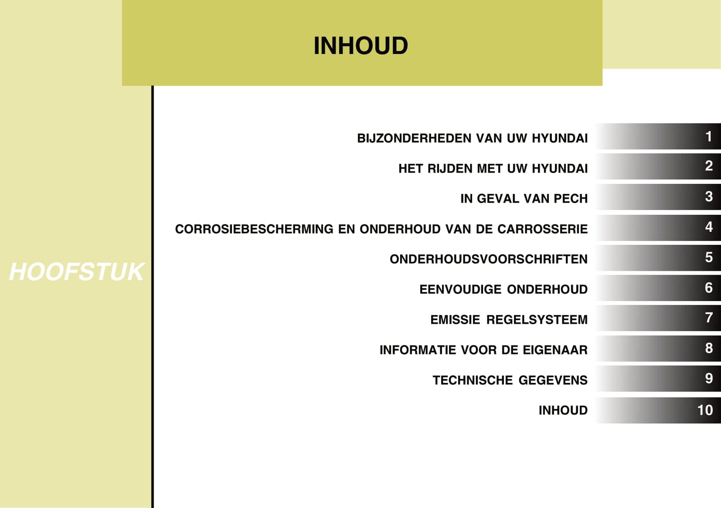 2006-2007 Hyundai Matrix Owner's Manual | Dutch