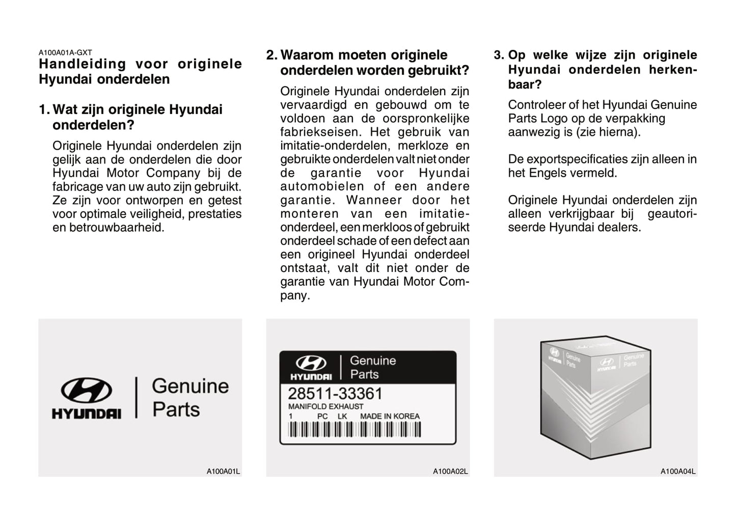 2002-2008 Hyundai Matrix Manuel du propriétaire | Néerlandais