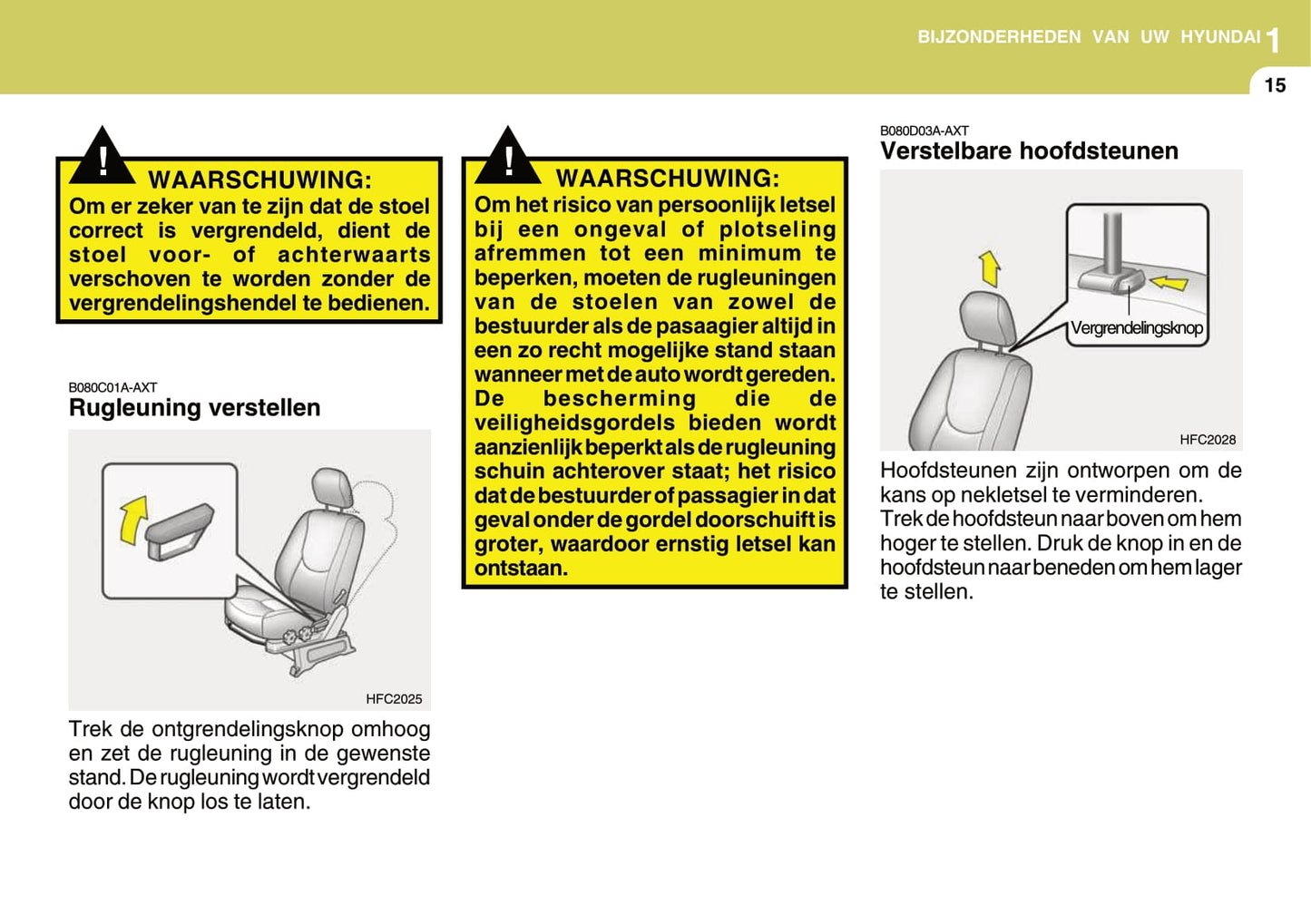 2006-2007 Hyundai Matrix Gebruikershandleiding | Nederlands